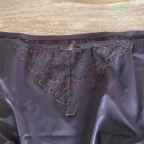 Ulla Popken Pantie Lace Detail Chocolate Brown Plus Size 5X 28/30 NWT‎ - Picture 2 of 5